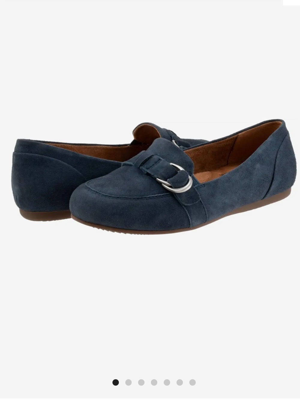 SoftWalk Serras Leather Navy Blue Suede Loafers Evening Office Women’s Sz 9W